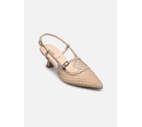 Slingpumps NERO GIARDINI "Nero Giardini Pumps Leder/Textil", Damen, Gr. 40, beige, rosa, Leder, Textil, Schuhe Slingpumps (97559328-40) beige, rosa