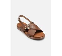 Riemchensandale NERO GIARDINI "Nero Giardini Sandalen Leder", Damen, Gr. 38, braun, Leder, Schuhe Riemchensandale (57340543-38) braun