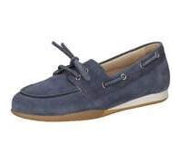 Bootsschuh NERO GIARDINI "Nero Giardini Halbschuhe Veloursleder", Damen, Gr. 37, blau, Veloursleder, Schuhe Bootsschuh (92636546-37) blau