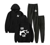 Nesthome Nidal Wonder New Go Go Merch Herren & Damen Kapuzenpullover Hoodie+ Jogger Zweiteiliges Set 2D Mode Bedruckter Pullover Neutrale Streetwear Lässiges Lockeres Top Hip Hop Kleidung