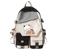 Nesthome Unisex Junge Mädchen Tagesrucksäcke Panda Bär Umarmung Bubu und Dudu Schulrucksack Anime Schulranzen Damen Wasserdicht Rucksack Teenager Schule Bag