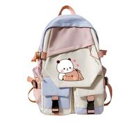 Nesthome Unisex Junge Mädchen Tagesrucksäcke Panda Bär Umarmung Bubu und Dudu Schulrucksack Anime Schulranzen Damen Wasserdicht Rucksack Teenager Schule Bag