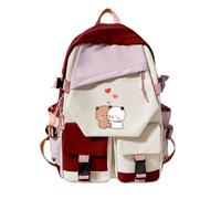 Nesthome Unisex Junge Mädchen Tagesrucksäcke Panda Bär Umarmung Bubu und Dudu Schulrucksack Heart Valentines Days Funny Gift Schule Bag