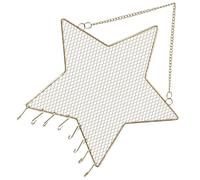 NESTINGHO Nordischer Wand schmuckhalter Sternenmotiv Hängender Ohrschmuck organizer für Damen Platzsparender Ohrring Halskettenständer zur Stilvollen Schmuckaufbewahrung und Raumdekoration