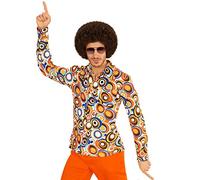 NET TOYS 70er Jahre Hemd Herren Schlagermove Herrenhemd S/M (48/50) Hippie Outfit Schlager Kostüm Shirt