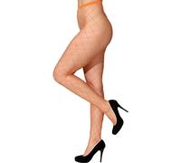 NET TOYS Netzstrumpfhose grobmaschig Strumpfhose neon-orange Damenstrumpfhose Netzstrümpfe Damen