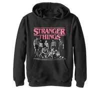 Netflix Kids Things Stranger Fade Youth Pullover Hoodie, Schwarz, S