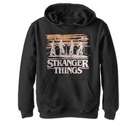 Netflix Unisex-Kinder Stranger Things Jank Drawing Youth Pullover Hoodie Kapuzenpullover, Schwarz, S