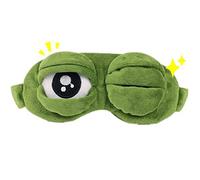Nette Frosch Schlaf Augenmaske Grün Cartoon，3D Frosch Augenklappe Augenmaske, Schlaf lustige Kreative Cartoon Frosch Augenmaske Schlaf Reise Maske