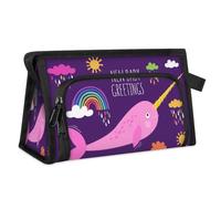 Nette Narwhal Reise-Kulturbeutel für Damen, Herren, Mädchen, Jungen, Narwal-Einhorn, multifunktionale Make-up-Tasche, Kosmetik-Organizer, Duschtasche, farbe, M, Taschen-Organizer