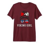 Nettes norwegisches Mädchen Norwegen Cheer Slogan Match Born Princess Premium T-Shirt