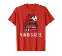 Nettes norwegisches Mädchen Norwegen Cheer Slogan Match Born Princess T-Shirt