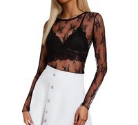 Netz Oberteil Damen Transparentes Mesh Top Boho Blumen Hippie 70er Jahre Blusen Rollkragen Glockenärmel Tunika Festival Tshirt Outfit Sexy Weiß Glitzer Durchsichtige Tops For Party Orange Pink Xxxl