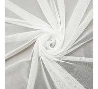 Netzstoff, 4-Wege Stretch, Power Mesh, 4,5 m Lang, 152 cm Breit, Leicht, Durchsichtig (Cremefarben)