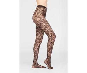 Netzstrumpfhose Mit Blumenmuster Braun 1/2