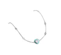 NEU 2026 UNISEX 925 STERLING SILVER ROMantic Hearts CZ Grüne Emaille Armband Hummerverbindungskette für Frauen Trendy Fine Jewelry Geschenke Dekoration Luxus mit Ihnen Accessoires für Frauen und