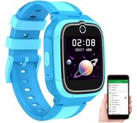 NEU 4G Smartwatch GPS Telefon Videoanruf Gorillaglas Wasserdicht blau für Kinder
