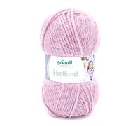 NEU Gründl Shetland, tolle superweiche Schal- und Mützenwolle,80% Polyacryl, 20% Wolle (01 Rose melange)