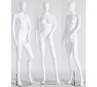 Neu Hochwertig Frau weibliche Maskulin schöne abstrakte Weiß Schaufensterpuppe in Matt Nase und Mund geformt (Frau LF4-6 weiß matt)
