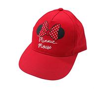 NEU Minnie Maus Cap Kappe Schirmmütze Basecap Baseballkappe verstellbar (54, Rot)
