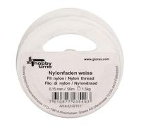 NEU Nylonfaden/Perlonfaden, Weiss, Stärke 0,15mm, Länge 50m