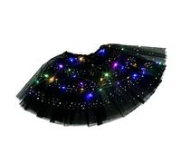 Neu Tüllrock Damen Schwarz , Tüll Tutu Klassisch Kurz Tütü Rock Teen Mädchen Rockabilly Unterrock Petticoat Crinolin Ballettrock Tanzrock Dress für Karneval Outfit