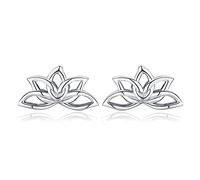 Neue 925 Sterling Silber Lotus Flower Ohrstecker Für Frauen Elegante Lotus Ohrringe Silber Schmuck