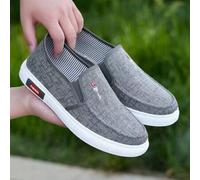 Neue bedruckte Stoffschuhe, atmungsaktive modische lässige Slip-On Loafer, weiche Sohle & weiches Obermaterial, Herrenschuhe in Große Größen