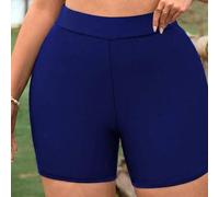 Neue Damen Badeshorty in Schwarz mit hoher Taille und Schlankheitseffekt in Große Größen