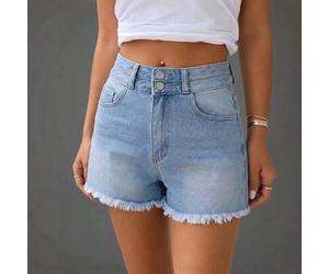 Neue Damen Slim Fit Destroyed Jeans Shorts - Lässige sexy ausgefranste gewaschene Denim Shorts, Kombination aus Mode und Komfort für den Sommer