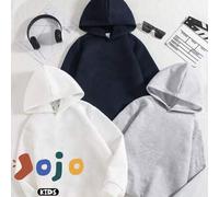 Neue einfarbige dreiteilige Oberteile für Mädchen, bequemes Sweatshirt aus Baumwolle und Samt mit überschnittenen Schultern, lässiger, vielseitiger Ka