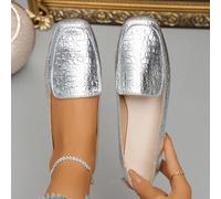 Neue Frühlings-/Herbstflache Schlüpfschuhe mit Quadratischer Zehenform, modische lässige Loafers für Outdoor, Damenschuhe mit niedriger Fußspanne in G