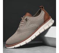 Neue leichte, atmungsaktive Mesh-Sportschuhe für Herren, modische Freizeitschuhe in Khaki-Farbe, bequeme Loafers für Herren in Große Größen