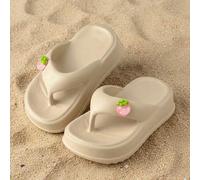 Neue Mädchen Rosa Zehentrenner mit Erdbeermuster, modernes minimalistisches Design, leichtes & bequemes EVA Material, geeignet für Innen-/Außenbereich