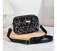 Neue Mehrfarbige Pailletten Mini Umhängetasche, modische Mini Strandtasche für Urlaub, Damen Reißverschluss Quadratische Geldbörse, geeignet für Damen
