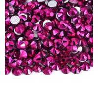 Neue Minenfarben, Glaskristall-Strasssteine, Glitzer-Strass mit flacher Rückseite, für Nagelkunst, DIY-Basteldekoration, P137 Mine Fuchsia, SS30 - 288 Stück