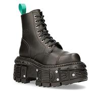 NEUE ROCK STIEFEL TANKMILI083C-V2 VEGAN Leder Combat Black Platform Biker Goth Punk Schuhe 6