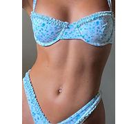 Neue Sexy Rüschen Rüschen Bikini Bügel Push Up Bademode Frauen Badeanzug Weiblichen Druck Bikini Set Badeanzüge Bademode Schwimmen