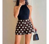 Neue Sommer Damen Shorts im französischen Design, gerade geschnitten, hoher Bund, für den Alltag
