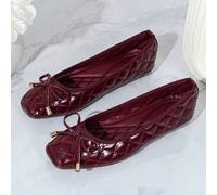 Neue stilvolle Quadratische Spitze mit bestickter, glänzender und weicher Sohle, feenhaft vielseitiger Schleifen-Dekor, bequeme Slip-On Lässig Arbeits