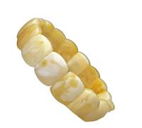 Neues 2025 natürliches baltisches Bernstein elastisches Armband gelbe Bienenwachs Edelstein Bangel Männer Frauen Juwely Real Amulett Armbänder Dekoration Schmuck Luxusaccessoires Trendy Best für
