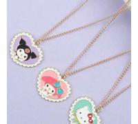 Neues Design Sanrio Charaktere Kuromi, My Melody Herz Anhänger Kette, Paar oder beste Freund Pullover Kette