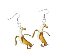 Neues Design: Verspielte Bananenohrringe In Entenform Lebendiger Acrylschmuck Humorvolles Accessoire Für Freizeit Oder Party Outfits Gelbe Bananen Entenohr Accessoires