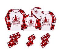 Neufigr Weihnachtspyjama Familie Set,Weihnachts Pyjama,Weihnachten Schlafanzug Familie,Christmas Pyjama,Weihnachts Schlafanzug Herren/3XL/26- Weiß Blau