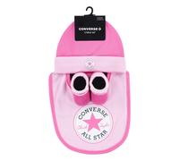Neugeborenen-Geschenkset CONVERSE "CHUCK INFANT HAT BIB BOOTIE SET 3PC", Mädchen, Gr. 86/92 (6/12), pink, Obermaterial: 62% Baumwolle, 34% Polyester, 4% Elasthan, KOB Set-Artikel, dreiteiliges Neugebo