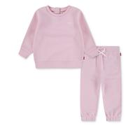 Neugeborenen-Geschenkset LEVI'S KIDS "LVN HOODIE,JOGGER SET", Jungen, Gr. 3M (62), rosa (crystal rose), angeraute Sweatware, Obermaterial: 60% Baumwolle, 40% Polyester, KOB Set-Artikel Neugeborenen-Ge
