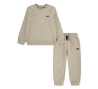 Neugeborenen-Geschenkset LEVI'S KIDS "LVN HOODIE,JOGGER SET", Mädchen, Gr. 6 (116), beige (fields of rye), angeraute Sweatware, Obermaterial: 60% Baumwolle, 40% Polyester, KOB Set-Artikel, mit kleiner