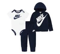 Neugeborenen-Geschenkset NIKE SPORTSWEAR "NKN SUSTAINABLE 3PC FZ SET" Gr. 74, weiß, KOB Set-Artikel, Mädchen, 74 (9), Jersey, Obermaterial: 100% Polyester, unifarben, für Babys (38228756-74) weiß