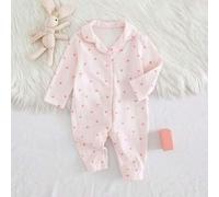 Neugeborenes Baby Mädchen/Junge einfarbiger gestrickter weicher Kragen Langarm Jumpsuit Baby Schlafanzüge Baby Mädchen Schlafanzüge Herbst Winter