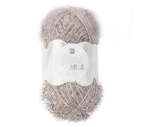 Neuheit 2017! 50g Creative Bubble - Farbe 011 - silber - das innovatives Schwammgarn